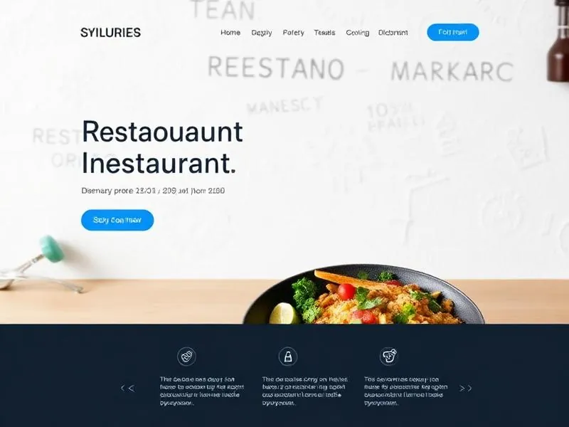 Designbeispiel einer Website für Restaurant: Designbeispiel Gastronomie (KI-generiertes Mockup)