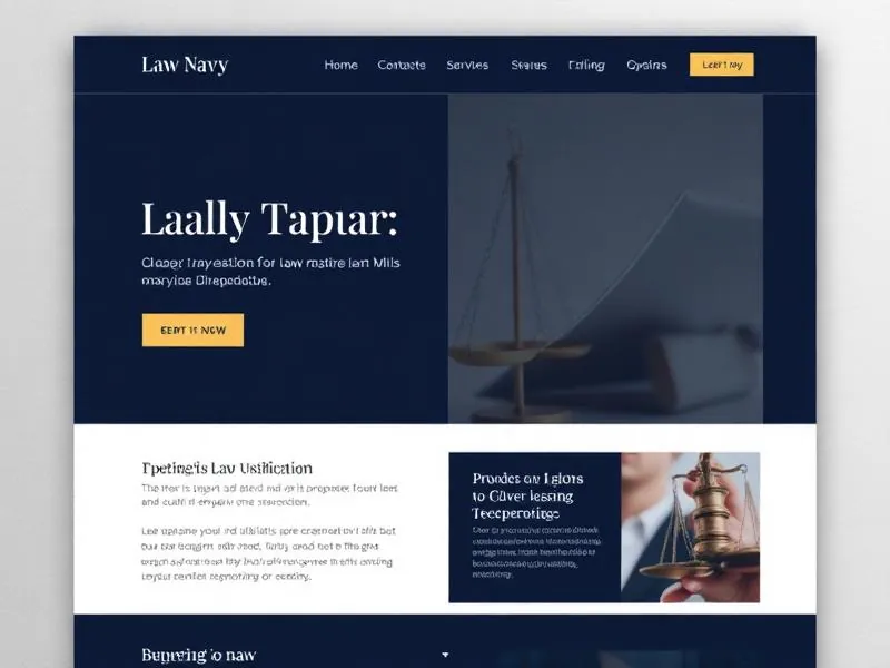 Designbeispiel einer Website für Rechtsanwalt: Designbeispiel Kanzlei (KI-generiertes Mockup)